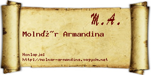 Molnár Armandina névjegykártya